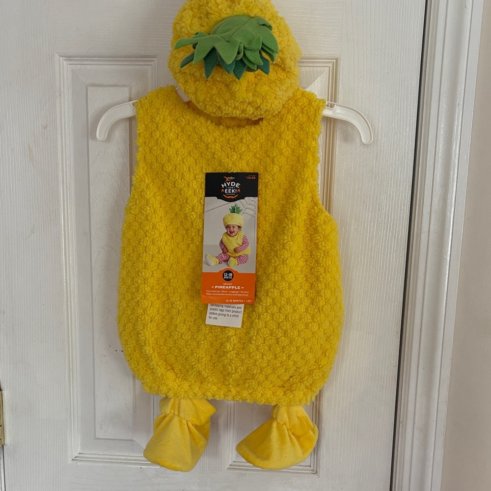 Vivid Yellow Pineapple Kids Costume